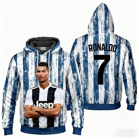 Ronaldo nr. 7 Grafisk hettegenser 3D-trykk Høstmote Fritid Sweatshirts Y2K Barnehettegensere Herre- og damehettegensere
