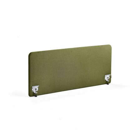 Tischteiler ZONE, inkl. weiße Beschläge, 1600 x 650 x 36 mm, Stoff Hush, waldgrün