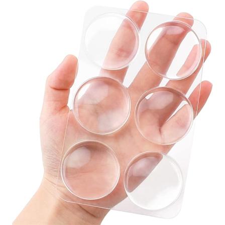 Ovikahvan sein suoja, 6 kpl l pin kyv py re pehme kumista ovisuojaa, itseliimautuva ovikahvan puskuri (Pieni py re 1,57 tuumaa 6 kpl, kirkas