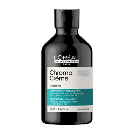 Chroma Creme - Shampoo Verde per capelli da marrone scuro a nero
