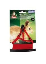 Step-in Kaninsele med Leiebånd - Rød