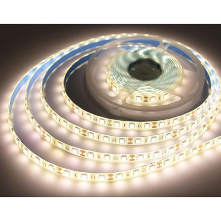 5m Varm hvid LED-strip, 12V SMD5050 IP65 Vandtæt Klippelig Fleksibel LED-tape til Køkken Bar Skab Spejl Dekoration (Ingen Strømforsyning)