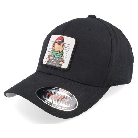 Ho-Ho-Hats - Svart flexfit Keps - Bad Santa Dog Black Flexfit - Iconic @ Hatstore