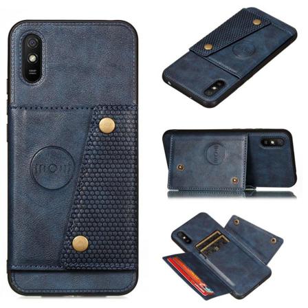 Xiaomi Redmi 9AT - Professionelt etui med kortholder Mörkblå