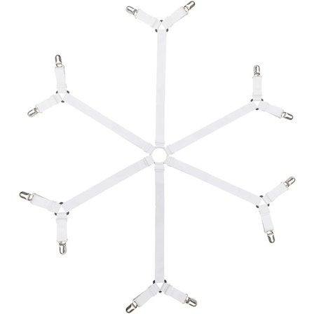 Lagenstropper, Lange, Justerbare Lagenfastgørelser, 6 Sider Trekant, Egnet til Alle Sengestørrelser