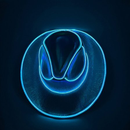 Disco Luminous Cowboy Hat Glowing Light Bar Cap