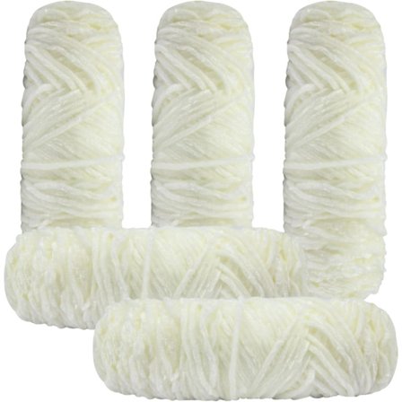 Stickgarn för Stickning och Virkning 5 x 95g, Chenille Garn, för Garnprojekt