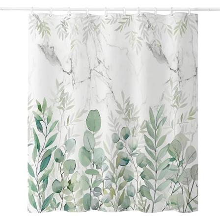 1 STK Dusjgardin 180x200 Anti-mugg, vanntett polyester badegardin, hurtigtørkende baderomsgardin med 12 kroker