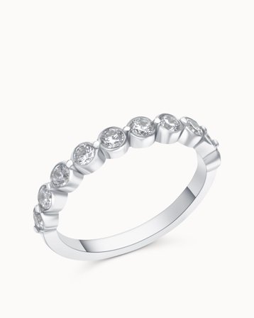 Alliancering Luna Grande 18K Hvidguld - Forlovelsesringe & Vielsesringe hos Vanbruun