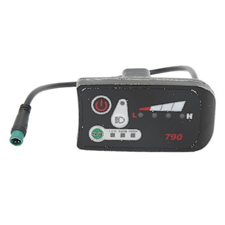 Elektrisk Sykkel LED Strømdisplay Panel Elektrisk Sykkel Modifikasjon Display Meter Med Vanntett 5p Hannplugg For 22.2mm Styre -ZZY