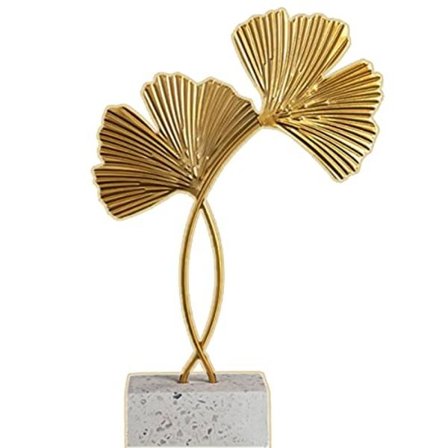 1 Ginkgoblad Dekor Bordsdekoration Europeisk Järnkonst 21 cm Hög