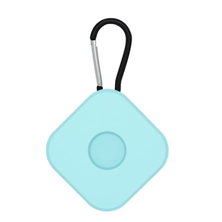 Silikonikuori neliön muotoinen karbiinihakalla Apple AirTag sininen