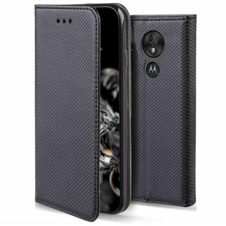 Motorola Moto E7 Plus Flip Fodral Plånboksfodral Svart Svart