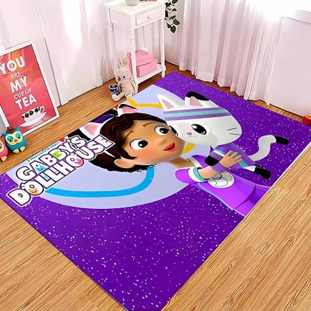 Gabby Dollhouse Flanelli matot Liukumattomat lattiamatot Anime Keittiö Olohuone Ovi Kylpyamme Suorakulmio Ovimatot Kodin Sisustus Lahja Uusi