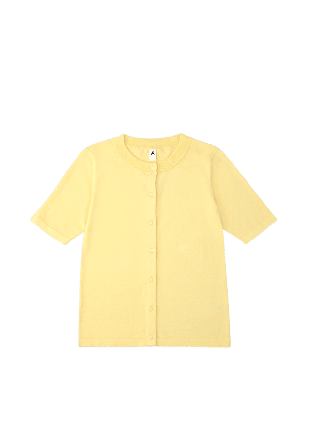 Å WOMAN Kortärmad cardigan VANESSA Stickat Gul XL