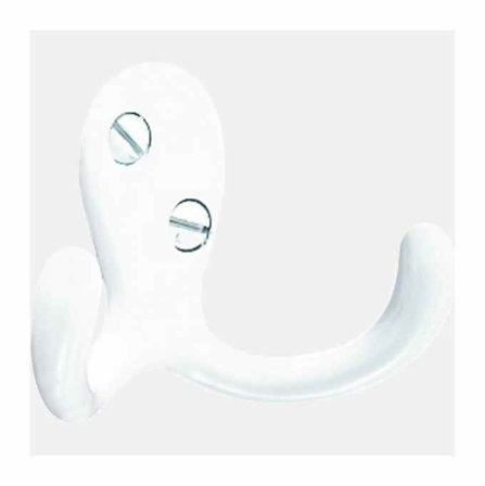 Biltema - Klesknagg hvit dobbelt 2-pk.