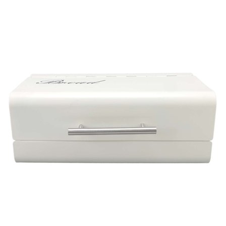 Brødboks Stor kapasitet Spar plass på benken Brødboks med Clamshell-dør for hjemmekjøkken Kontor Hvit