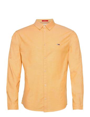 Tjm Slim Stretch Oxford Shirt Skjorte Casual Orange Tommy Jeans