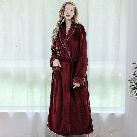 Kvinnor Män Vinter Plus Size Flanellrock Extra lång Huva Varm Morgonrock Lovers Tjock Kimono Badrock Man Morgonrock Robes