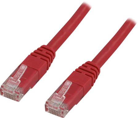 Deltaco Koblingskabel - RJ-45 (hann) til RJ-45 (hann) - 3 m - UTP - CAT 6 - rød