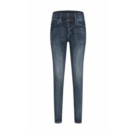 Florez Florèz high-waist jeans Bodine slim fit Dark Sky , Blauw , Dames , Maat: W31