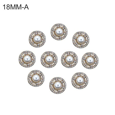 Broscher Pins Rhinestone Button 18MMA A