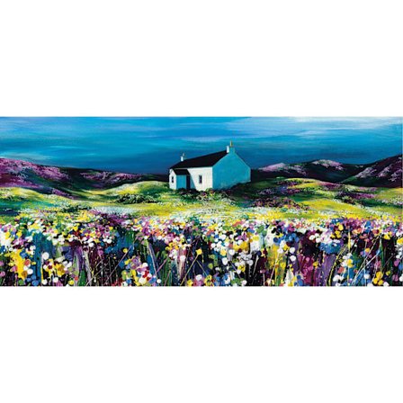 Avril Thomson Smith Sommarnyanser Pappersutskrift 30cm x 60cm Multi