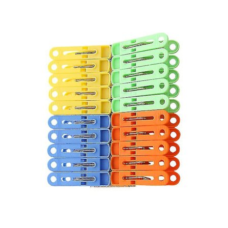 Tøjklemmer Plastikklemmer, 60 stk. farverige håndklædeklemmer, små tøjklemmer, klemmer til bøjler, 4 farver tørresnore til køkken udendørs Tri