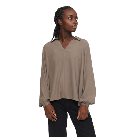 Soft Rebels Srinaya Blouse - Morel Blusar Dam Brun M