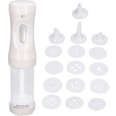 Kagepresse Pistol Sæt, Elektrisk Kagemaskine Værktøj med Diske til Diy Biscui