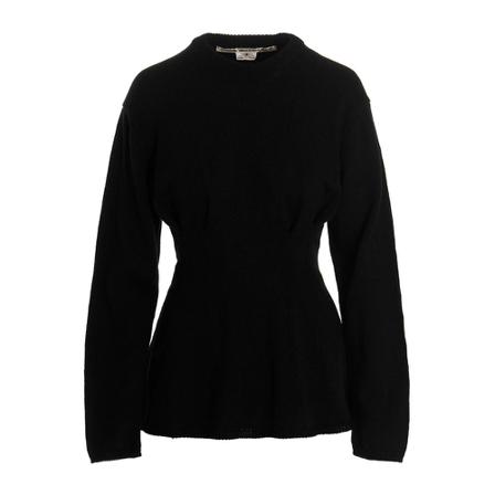 Comme des Garçons, Round-neck Knitwear Zwart, Dames, Maat:S