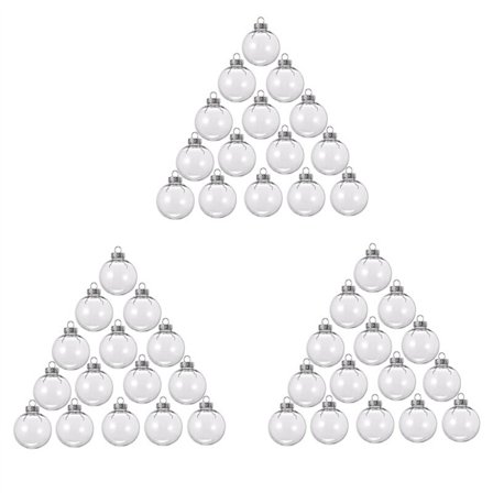 45 stk runde gjennomsiktige julekuler for DIY fylling plast julekuler julekuler juletredekorasjoner