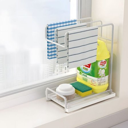 Karklud Holder Skrivebord Vægmonteret Opbevaringsstativ HVID