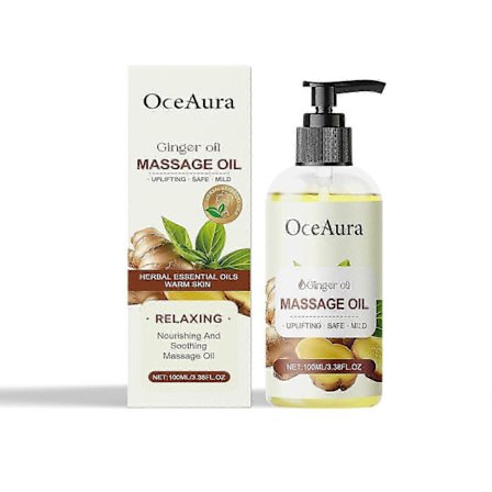 OceAura Plant Body Essential Oil (Ingefærolie) Fugtgivende og fugtgivende hele kroppen, langvarig fugtgivende massage æterisk olie