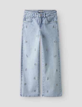 name it Nkfrose Wide Emb Jeans 2010-Fr Noos - Blue - 158