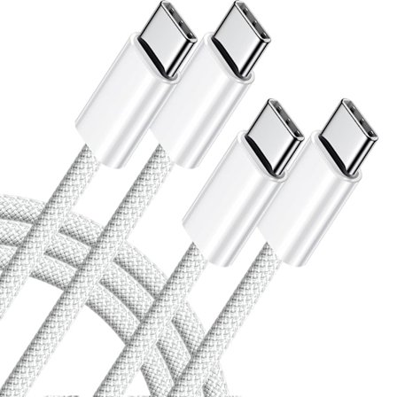 2-pak 3FT USB-C til USB-C-kabel - certificeret hurtigopladningskabel til iPhone 15 Pro Max, Samsung S23, iPad Pro, MacBook Air