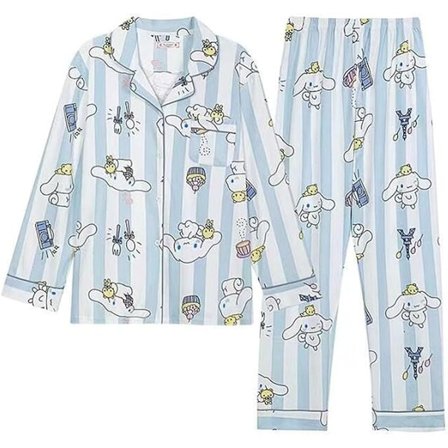 Kawaii-Pyjamat, söpö piirretty opiskelijoiden asuntolan kotivaatteet, tyttöystävän lahja