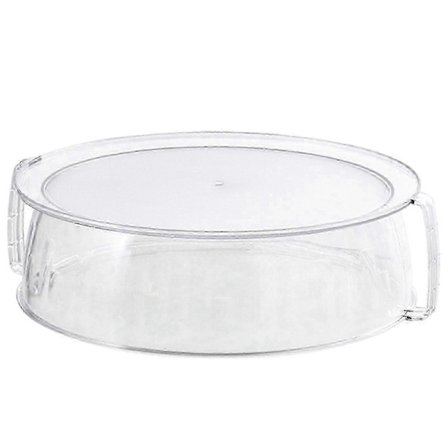 Højt mikrobølgeovnsglaslåg med stænkskærm og håndtag til opvarmning af pasta og rester