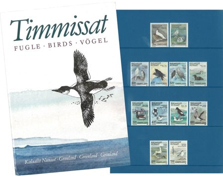Grønland 1987-1990 - Særmappe Fugle - Postfrisk - Souvenirmappe