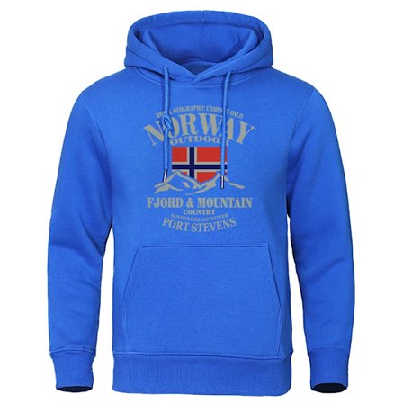 Norway FjordFashion Laadukas Huppari Oversize Rento Vuoristo Hupparit Miehille Syksy Katu S-Xxl Huppari Löysät Vaatteet Naisille