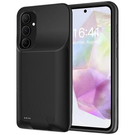 För Samsung Galaxy A55 5G 10000mAh Power Bank TPU Telefonfodral Externt Batteripack [DB]