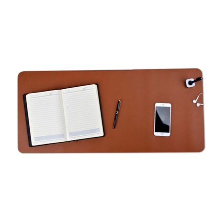 Brun Skrivebordsmatte 80x40cm skinn