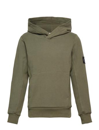 Badge Rib Hoodie Green Calvin Klein