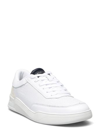 Elevated Cupsole Perf Leather Low-top Sneakers Hvid Tommy Hilfiger