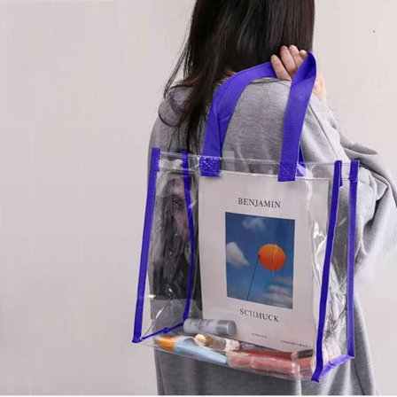 Genomskinlig shoppingväska Axelväska BLÅ