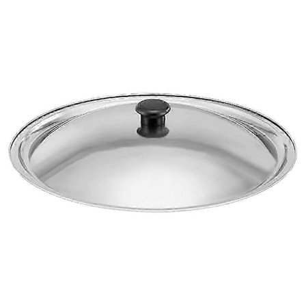 Universellt lock för kastrull stekpanna rostfritt stål lockbyte kastrullock med bakelitknopp (27,5 cm) (LGL)