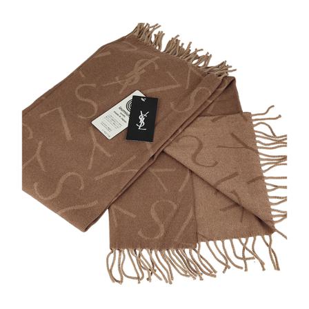 Yves Saint Laurent Vintage, Pre-hourd scarf Bruin, Dames, Maat:ONE Size,wol