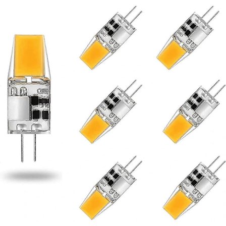 G4 LED-lampa AC/DC 12V 7W G4 LED-lampor Varmvit 3000k Belysningslampor Motsvarande 50W Halogenlampa 360 Graders Ljusvinkel Inget Flimmer, 6-pack, v...