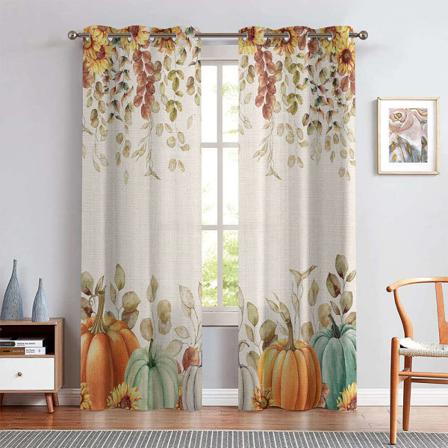2st Printed Multi-mönster Grommet Thanksgiving Gardiner