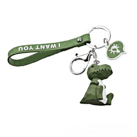 Søt liten grønn dinosaur nøkkelring kvinner jenter dyr nøkkelring nøkkelkjede